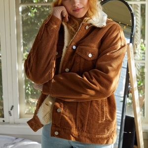 Pacsun Corduroy Jacket With Fur Lining